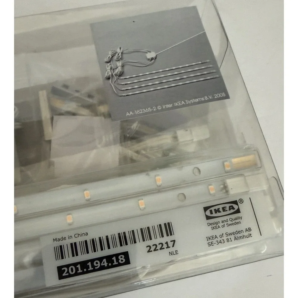 Ikea Dioder LED 4 Piece Light Strip Set 201.194.18 22217 2014 White - NEW IN BOX